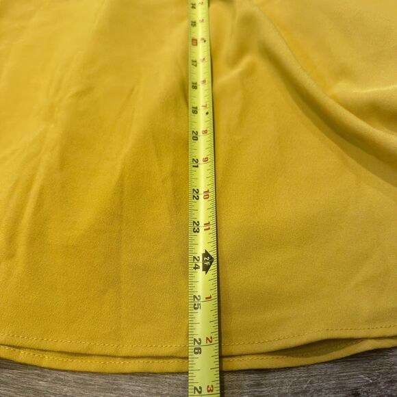 ModCloth "Just this sway" Midi Skirt Size L Mustard Yellow Pockets Swing A-line - Picture 8 of 10